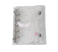 Classeur M5 - Couverture portable transparente à 6 trous, support de planificateur de poche mignon, organisateur de style Filofax rechargeable | Système de planification hebdomadaire quotidienne des v
