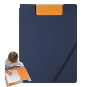 Classeur magnétique en Cuir A4 avec 20 Feuilles de Papier, Rangement for classeur, Porte-Bloc magnétique Robuste for Les devoirs Scolaires et Les conférences.(Blauw)
