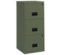 Classeur Métal Pratic 3 tiroirs pour dossiers suspendus - Corps Vert - Tiroirs Vert