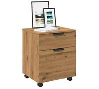 Classeur mobile avec roues chêne artisanal 45x38x54 cm