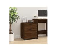 vidaXL Classeur mobile 817137 avec roues Chêne marron Bois 45x38x54 cm
