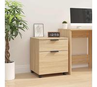 vidaXL Classeur mobile 811523 avec roues Chêne sonoma 45x38x54 cm