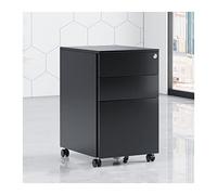 Classeur mobile avec serrure - Rangement de bureau à 3 tiroirs pour une gestion efficace de l'espace de travail
