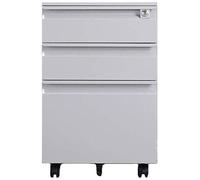 Classeur mobile avec tiroirs multicouches de grande capacité Design Push Pull Serrure antivol Entièrement assemblée