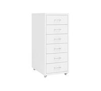 vidaXL Classeur mobile en métal blanc 28x41x69 cm