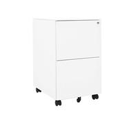 Vidaxl Classeur Mobile Blanc 39x45x67 Cm Acier Blanc