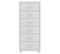 Classeur mobile - CLOUD - Armoire de bureau - Gris 28x41x69 cm Métal a238