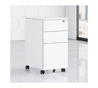 Classeur mobile en acier avec 3 tiroirs verrouillables - Solution de rangement sous le bureau - Dossier roulant pour économiser de l'espace au sol et au plafond pour un espace de travail efficace