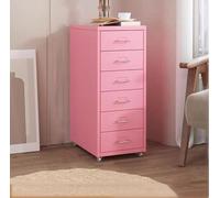 Classeur mobile en métal avec tiroirs verrouillables et roulettes, solution de rangement sous le bureau