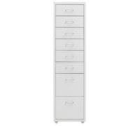 Classeur mobile - GOTOTOP - Gris - 8 tiroirs - Métal - 28x41x109 cm