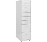 Classeur mobile Gris 28x41x109 cm Métal Gris G