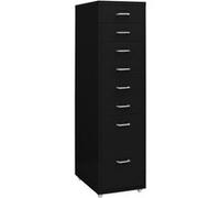 Classeur mobile Noir 28x41x109 cm Métal noir G