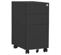 Classeur Mobile Noir 30x45x59 cm Acier Classement Armoire à Dossiers vidaXL
