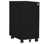 Classeur Mobile Noir 30x45x59 cm Acier Classement Armoire à Dossiers vidaXL