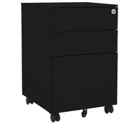 Vidaxl Classeur Mobile Noir 39x45x60 Cm Acier Noir