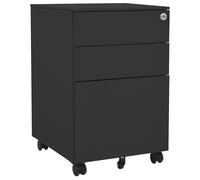 Classeur Mobile Noir 39x45x60 cm Acier Classement Armoire à Dossiers vidaXL