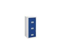 Classeur monobloc 3 tiroirs - gris bleu
