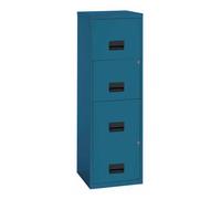 Classeur monobloc 4 tiroirs pour dossiers suspendus - bleu RAL 5023