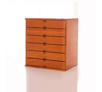 Classeur multifonction en bois massif à 6 niveaux pour documents papier A4 et fournitures de bureau, solutions de rangement élégantes pour la maison et le bureau