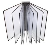 Classeur Mural A4 à 10 Pages Pochettes Transparentes | PVC et Fer, Système Recto Verso à Feuillets, pour Documents de Référence et Check-lists