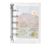 Classeur Organisateur d'Autocollants - Album Réutilisable Organisateur de Stickers,Carnet Transparent Ésthétique pour Scrapbooking Planificateur Déco Voyage École