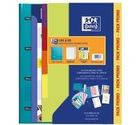 Classeur Europeanbinder Live & Go A4+ avec recharge et intercalaires - Couverture en plastique polymousse - Couleurs vives aléatoires