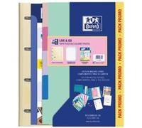 Classeur Oxford Europeanbinder Live & Go A4+ avec recharge + intercalaires - Couverture en polymousse - Couleurs pastel aléatoires G