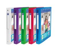 Classeur Oxford polyvision a4 dos 30mm 4 anneaux ronds couverture polypro translucide coloris assortis