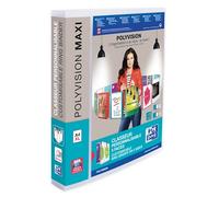 Classeur Oxford polyvision maxivision a4xl dos 40mm 4 anneaux couverture polypro incolore