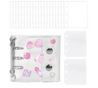 Classeur papier transparent - Carnet autocollant portable - Pour reçus, billets, petits accessoires, élèves, enseignants, employés de bureau, personnel administratif