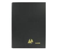 Exacompta 38970E Classeur Vide pour Feuillets Mobiles Perpétuel de Caisse 16 x 24 cm Noir