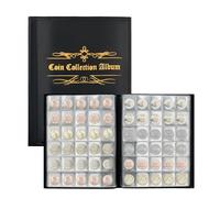 Classeur Piece 2 Euros de Monnaie: Rangements pour Pièces de Monnaie - Numismatique Rangement Monnaie - 480 Pochette Album Pieces de Monnaie Collection - Livre Collection Piece 2 Euros (Black)