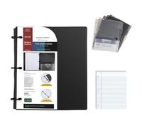 Classeur pliable en plastique léger, design compact, facile à transporter pour les déplacements, les voyages et le bureau mobile, classeur pliable