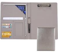 classeur, Porte-CV, organiseur de documents d'entretien, bloc-notes conférence, pinces à linge(Light Gray)