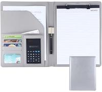 classeur, Porte-documents format A4 for entretiens, conférences et documents juridiques (femmes/hommes)(Light Gray)