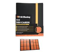Classeur pour cartes avec capacité de 360 cartes à collectionner - 9 pochettes par page - Album PP sans PVC, fermeture à bande élastique - Grand album pour cartes TCG Friki Monkey