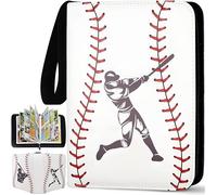 Classeur pour cartes de baseball 440 poches, 55 pochettes, petit classeur de baseball, 3 anneaux à fermeture éclair, porte-cartes à collectionner 4 poches, mini collection de sport, organiseur de