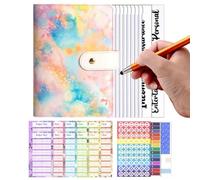 Classeur pour économiser de l'argent - Classeur A6 - Carnet de notes avec pochette zippée pour pièces de monnaie, billets, reçus, planification budgétaire