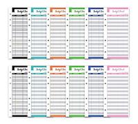 Classeur Pour Ordinateur Portable À 6 Trous,Licence Projecteur,Enveloppe De Trésorerie 2024,Économie D'argent,Gestion Financière,Horizon -12 Pcs Schedules