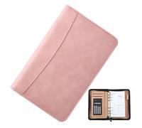 Classeur pour ordinateur portable | Classeur A6 en cuir synthétique pour argent liquide avec calculatrice | Classeur budgétaire étanche, classeur multifonction pour budgétisation, économie d'argent