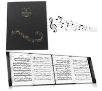 Classeur pour Partitions A4, Classeur de Piano Extensible Détachable de 4 Pages en Feuilles Capacité de 52 Pages Support de Rangement pour Écriture Dessin Modification Stockage Fichier