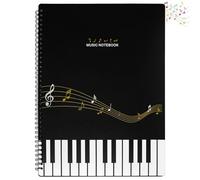 Classeur pour partitions A4 noir, avec 30 pages/60 poches pour partitions de musique - Classeur pour musicien et groupe - Classeur pour documents, papier et partitions
