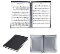 Classeur pour partitions de musique A4,32x26 cm, noir,contient 60 feuilles,pour piano,chorale,concert,rangement documents et dessins
