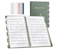 Classeur pour partitions de musique - Format A4 - Rangement pour manuscrits - Pour salle de réunion, spectacle, présentation, affaires, école, bureau, orchestre, voyage