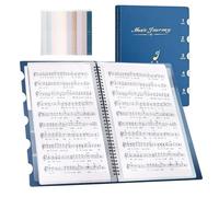 Classeur pour partitions musicales | Organiseur A4 pour partitions musicales - Porte-documents corail organisé | Pour salle de réunion, concert, présentation, bureau, école, choral, voyage