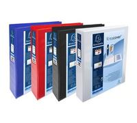 Classeur PP personnalisable Kreacover - 4 anneaux en D 40mm - A4 maxi - Rouge