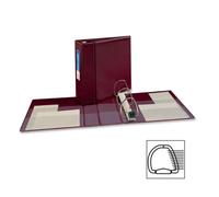 Classeur robuste avec DuraHinge et anneaux verrouillables One Touch EZD, 3 anneaux, capacité de 10,2 cm, 27,9 x 21,6 cm, marron