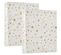 Classeur rond à anneaux de 2,5 cm et demi avec poches, lot de 1/2 pour format lettre (27,9 x 20,3 cm, 12,7 cm) avec couverture rigide