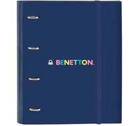 Classeur Safta Benetton Cool 4 Anneaux 35 Cm Avec 100 Feuilles A4