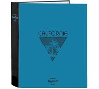 Classeur - Safta - Blackfit8 California - 4 Anneaux - Couverture Rigide - Idéal Pour Enfants